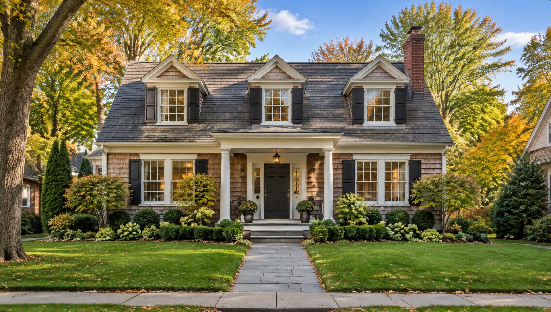 Cape Cod home on a tree-lined Metro Detroit street